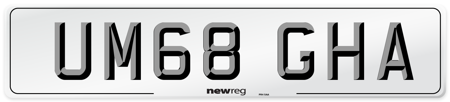 UM68 GHA Number Plate from New Reg